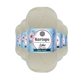 Kartopu K019 Ekru Lotus Bikini Büstiyer Bluz 5 Adet Örgü İpi