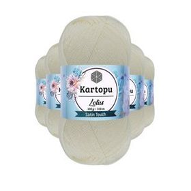 Kartopu K019 Ekru Lotus Bikini Büstiyer Bluz 5 Adet Örgü İpi