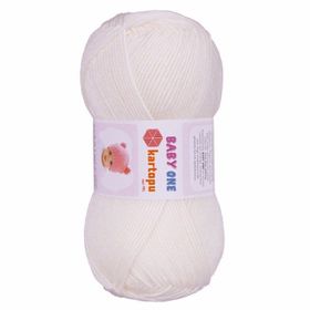 Kartopu K019 Kırık Beyaz Baby One Tüylenmeyen El Örgü İpi Yünü