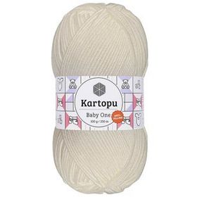 Kartopu K019 Kırık Beyaz Baby One Tüylenmeyen El Örgü İpi Yünü
