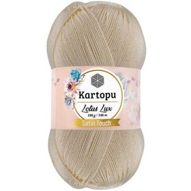 Kartopu K025 Krem Lotus Lux Bikini Büstiyer Bluz Simli Örgü İpi