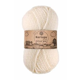 Kartopu K025 Krem Melange Wool El Örgü İpi