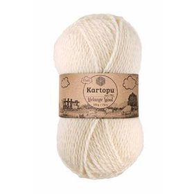 Kartopu K025 Krem Melange Wool El Örgü İpi