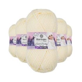 Kartopu K034 100 gr 5 Adet Süper Chunky Kalın Kışlık El Örgü İpliği