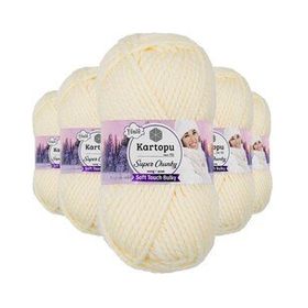 Kartopu K034 100 gr 5 Adet Süper Chunky Kalın Kışlık El Örgü İpliği
