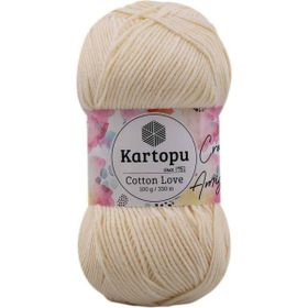 Kartopu K037 100 gr Açık Sarı Cotton Love El Örgü İpi