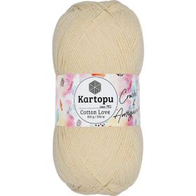 Kartopu K037 100 gr Açık Sarı Cotton Love El Örgü İpi