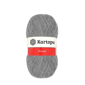 Kartopu K1001 Açık Gri Kristal Çift Katlı El Örgü Lif İpi