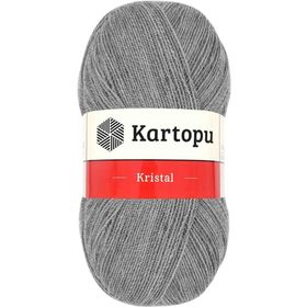Kartopu K1001 Açık Gri Kristal Çift Katlı El Örgü Lif İpi