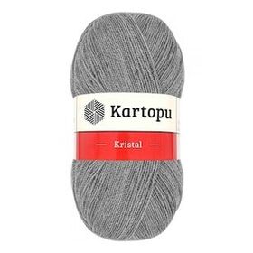 Kartopu K1001 Açık Gri Kristal Çift Katlı El Örgü Lif İpi