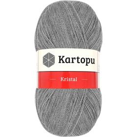 Kartopu K1001 Açık Gri Kristal Çift Katlı El Örgü Lif İpi