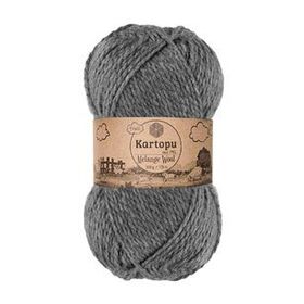 Kartopu K1002 Koyu Gri Melange Wool El Örgü İpi