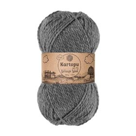 Kartopu K1002 Koyu Gri Melange Wool El Örgü İpi