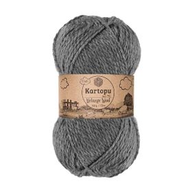 Kartopu K1002 Koyu Gri Melange Wool El Örgü İpi