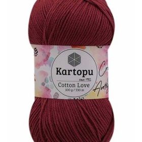 Kartopu K104 Açık Bordo 100 gr Cotton Love El Örgü İpi
