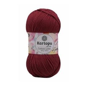 Kartopu K104 Açık Bordo 100 gr Cotton Love El Örgü İpi