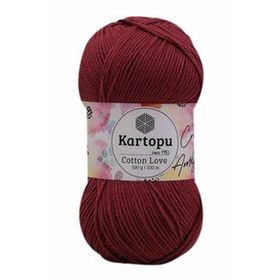 Kartopu K104 Açık Bordo 100 gr Cotton Love El Örgü İpi