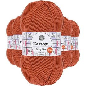 Kartopu K1210 Tarçın 5 Adet Baby One Tüylenmeyen El Örgü İpi Yünü
