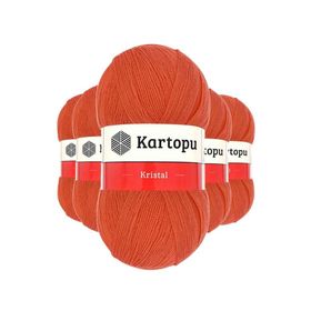 Kartopu K1212 Narenciye 5 Adet Kristal Çift Katlı El Örgü Lif İpi