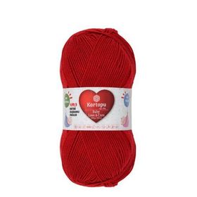 Kartopu K125 100 gr Koyu Kırmızı Baby Love Care El Örgü İpi