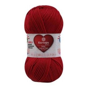 Kartopu K125 100 gr Koyu Kırmızı Baby Love Care El Örgü İpi