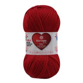 Kartopu K125 100 gr Koyu Kırmızı Baby Love Care El Örgü İpi