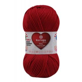 Kartopu K125 100 gr Koyu Kırmızı Baby Love Care El Örgü İpi