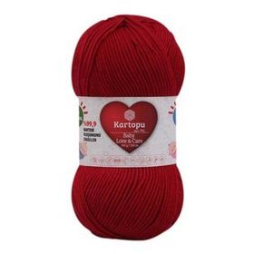 Kartopu K129 100 gr Kırmızı Baby Love Care El Örgü İpi