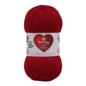 Kartopu K129 100 gr Kırmızı Baby Love Care El Örgü İpi