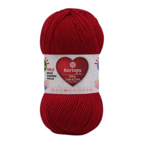 Kartopu K129 100 gr Kırmızı Baby Love Care El Örgü İpi