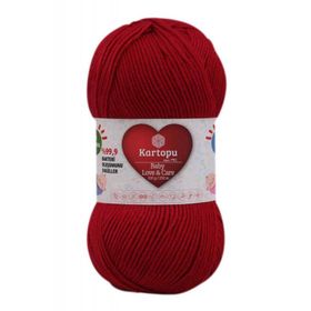 Kartopu K129 100 gr Kırmızı Baby Love Care El Örgü İpi