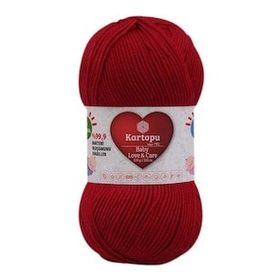 Kartopu K129 100 gr Kırmızı Baby Love Care El Örgü İpi