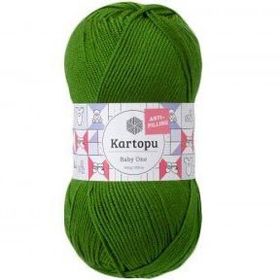 Kartopu K1391 Yeşil Baby One Tüylenmeyen El Örgü İpi Yünü