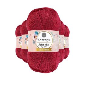 Kartopu K141 Fuşya Lotus Bikini Büstiyer Bluz Simli 5 Adet Örgü İpi
