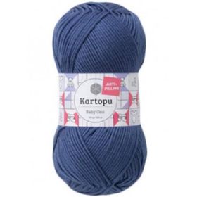 Kartopu K1533 Koyu Mavi Baby One Tüylenmeyen El Örgü İpi Yünü