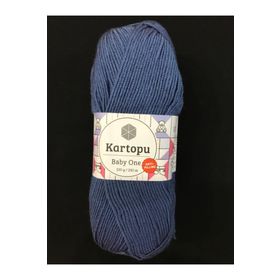 Kartopu K1533 Koyu Mavi Baby One Tüylenmeyen El Örgü İpi Yünü