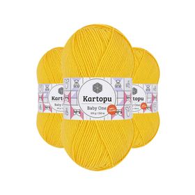 Kartopu K154 Sarı Baby One Tüylenmeyen El Örgü İpi Yünü
