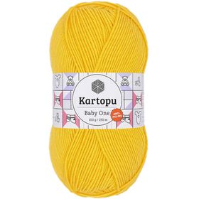 Kartopu K154 Sarı Baby One Tüylenmeyen El Örgü İpi Yünü