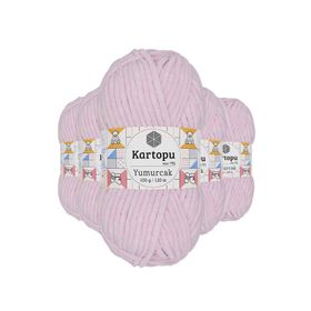Kartopu K1562 5 Adet Toz Pembe Yumurcak Kadife El Örgü İpi