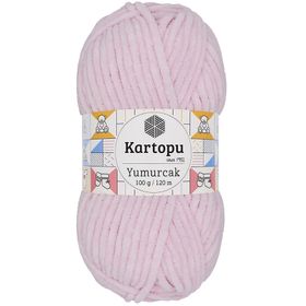 Kartopu K1562 Yumurcak Kadife Toz Pembe El Örgü İpi