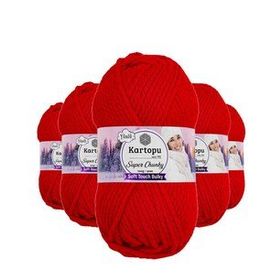 Kartopu K160 100 gr 5 Adet Süper Chunky Kalın Kışlık El Örgü İpliği
