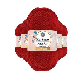 Kartopu K165 Kırmızı 5 Adet Lotus Lux Bikini Büstiyer Bluz Simli Örgü İpi