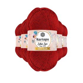 Kartopu K165 Kırmızı 5 Adet Lotus Lux Bikini Büstiyer Bluz Simli Örgü İpi