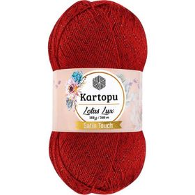 Kartopu K165 Kırmızı Lotus Lux Bikini Büstiyer Bluz Simli Örgü İpi