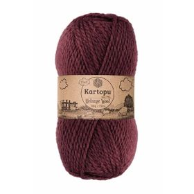 Kartopu K1707 Mürdüm Melange Wool 100 gr El Örgü İpi