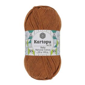 Kartopu K1834 100 gr Kiremit Kahve Baby Natural Cotton El Örgü İpi