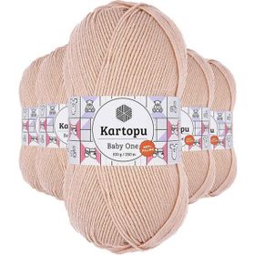 Kartopu K1873 Pudra 5 Adet Baby One Tüylenmeyen El Örgü İpi Yünü