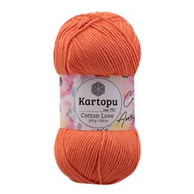 Kartopu K201 Turuncu Cotton Love 100 gr El Örgü İpi