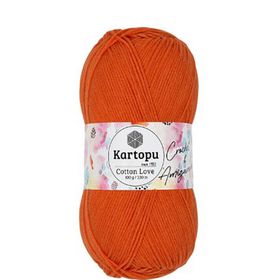 Kartopu K201 Turuncu Cotton Love 100 gr El Örgü İpi