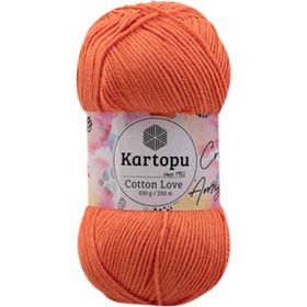 Kartopu K201 Turuncu Cotton Love 100 gr El Örgü İpi